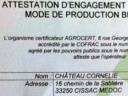 attestation D’ENGAGEMENT AGROCERT